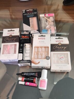 Kiss Press-On Nail Bundle in Pink and Natural Shades SOME BOXES ARE BRAND NEW